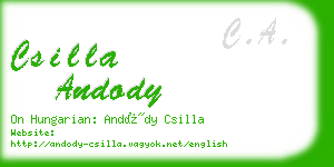 csilla andody business card